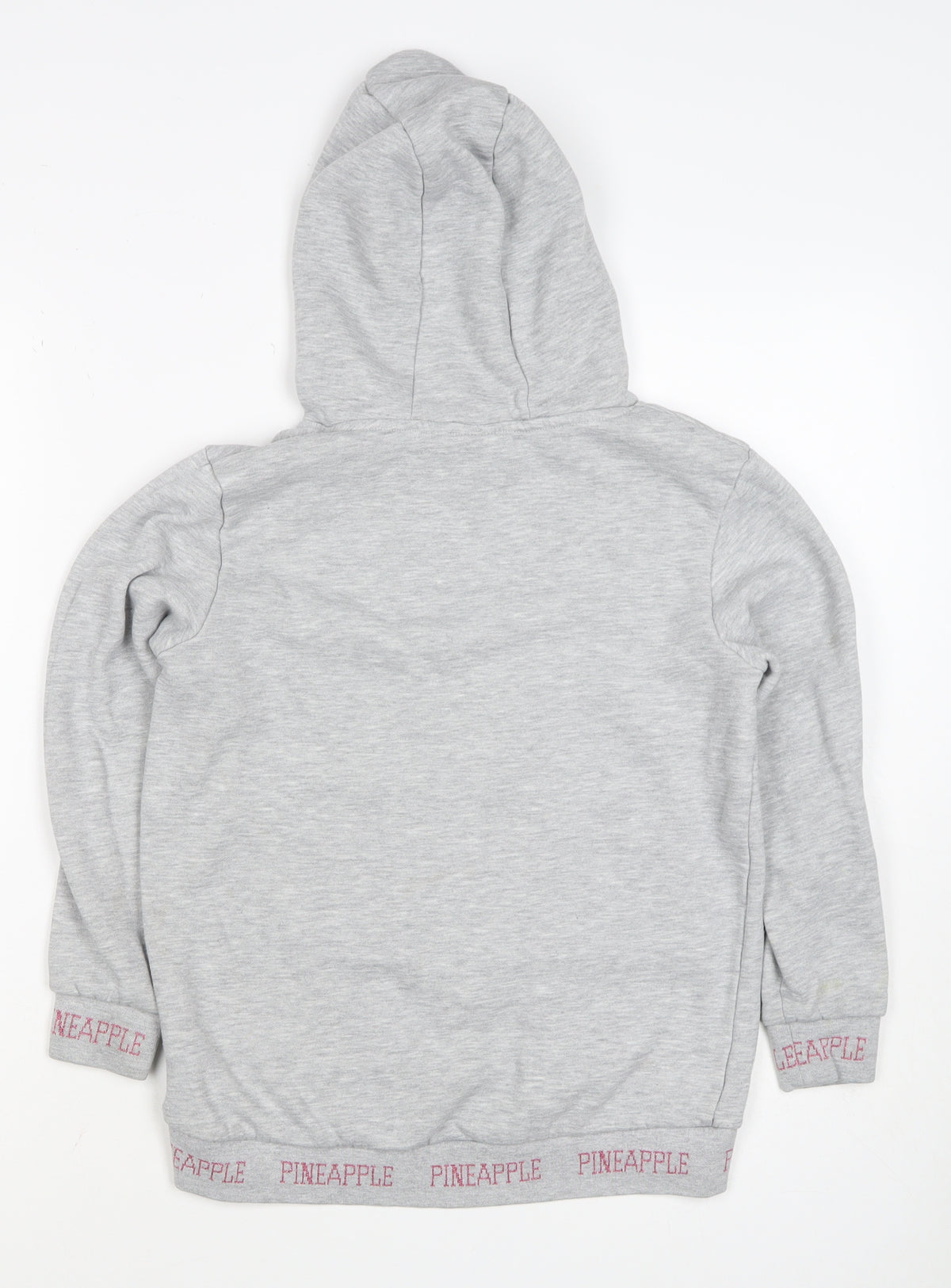 Pineapple Dance Studios Girls Grey Pink Glitter Hoodie 13 Years Pullover