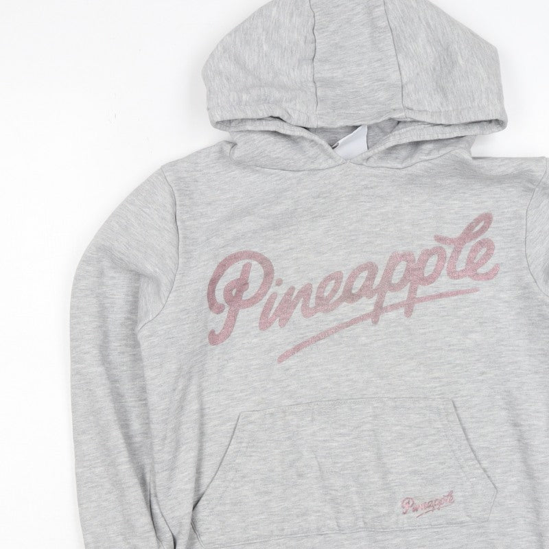 Pineapple Dance Studios Girls Grey Pink Glitter Hoodie 13 Years Pullover