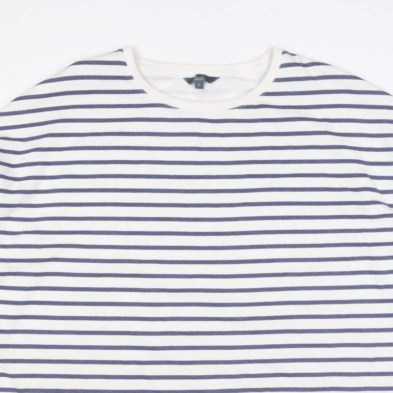 Dash Women’s Blue White Striped Pullover Sweatshirt Size 24