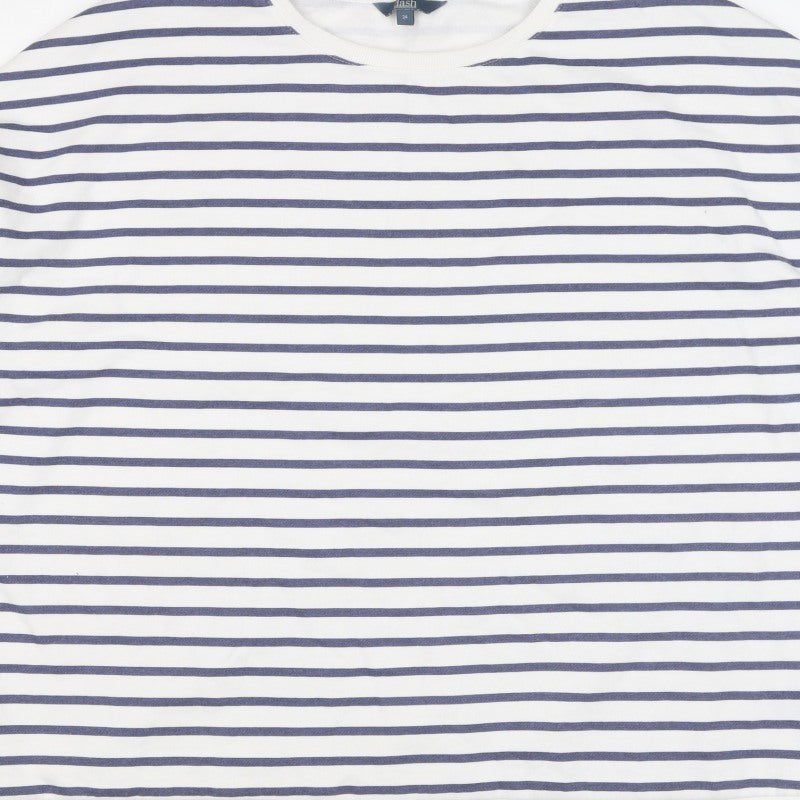 Dash Women’s Blue White Striped Pullover Sweatshirt Size 24
