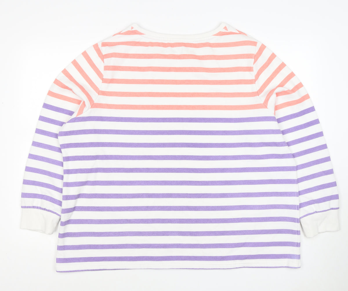 Dash Women’s Multicoloured Stripe Pullover Sweatshirt UK 24