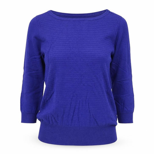 Oasis Women's Purple S Scoop Neck Long Sleeve Cotton Knit Jumper