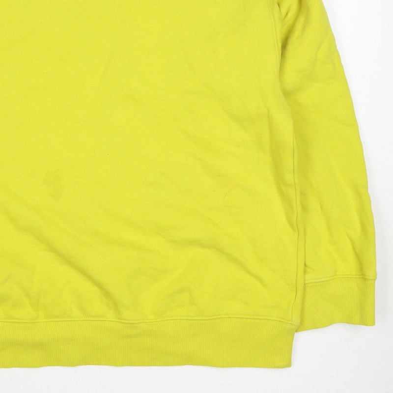 Marks and Spencer Women Yellow M Crew Neck Puff Sleeve Sweatshirt