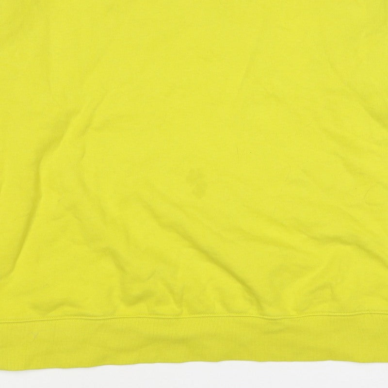 Marks and Spencer Women Yellow M Crew Neck Puff Sleeve Sweatshirt