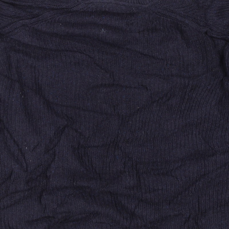 Only & Sons Unisex Navy L Cable Knit Crew Neck Cotton Jumper