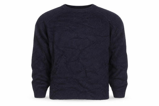 Only & Sons Unisex Navy L Cable Knit Crew Neck Cotton Jumper