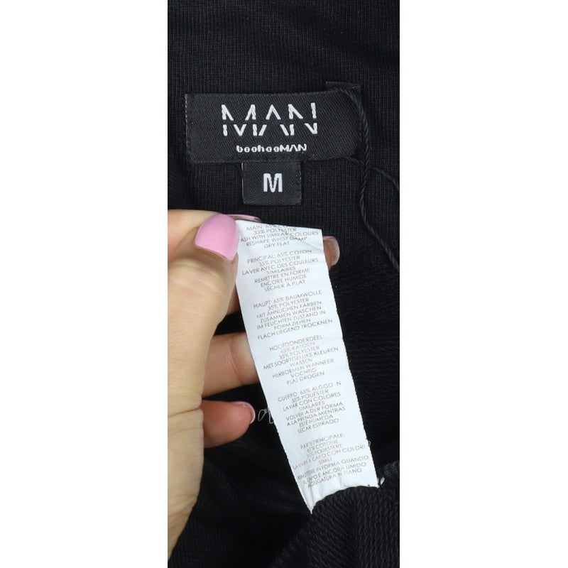 boohooMAN Men’s Black M Pullover Hoodie Limited Edition Logo