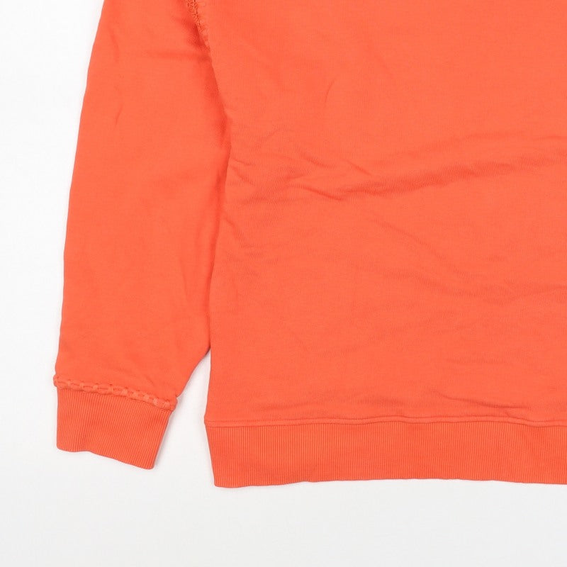 Oliver Bonas Women’s Orange UK 10 Pullover Sweatshirt Crochet Trim