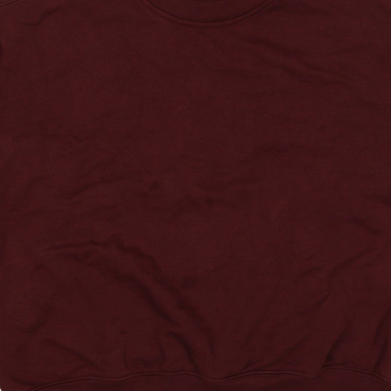 H&M Women’s Red M Crew Neck Pullover Sweatshirt Long Sleeve