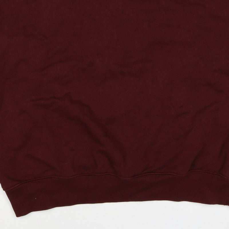 H&M Women’s Red M Crew Neck Pullover Sweatshirt Long Sleeve