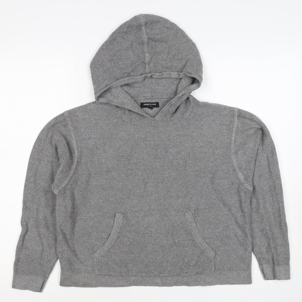 Kenneth Cole Women Grey S Pullover Hooded Sweatshirt Pockets