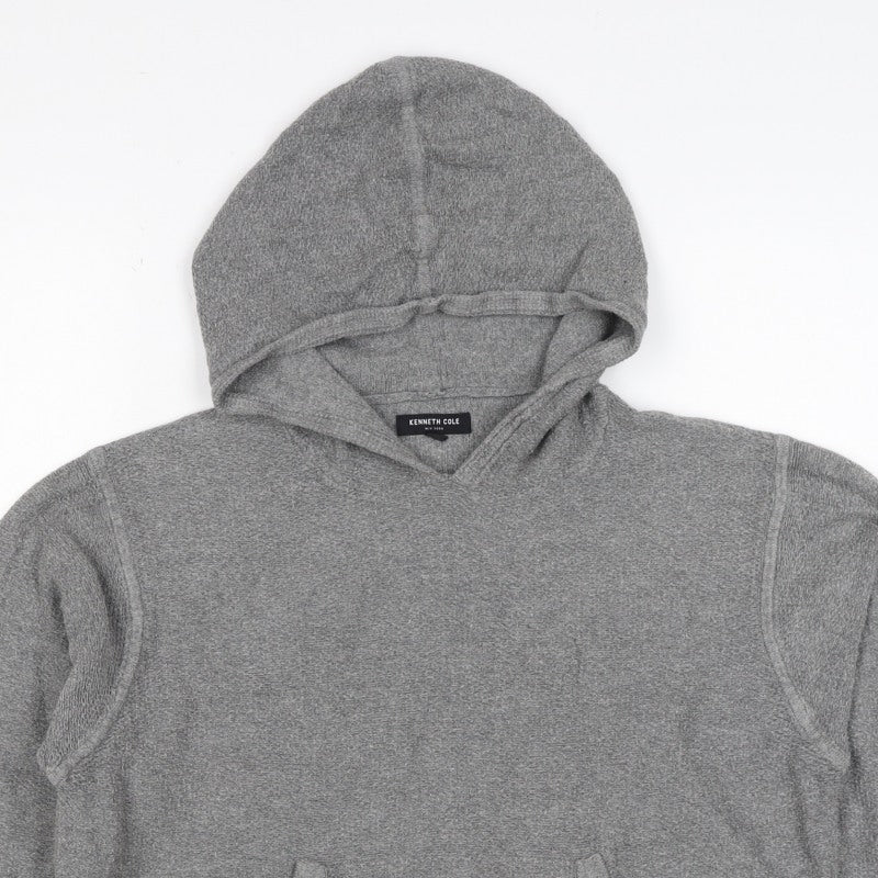 Kenneth Cole Women Grey S Pullover Hooded Sweatshirt Pockets