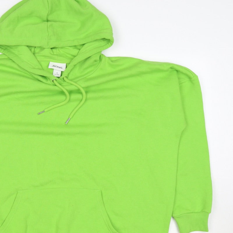 Monki Women Green UK 12 Pullover Hoodie Drawstring Pocket