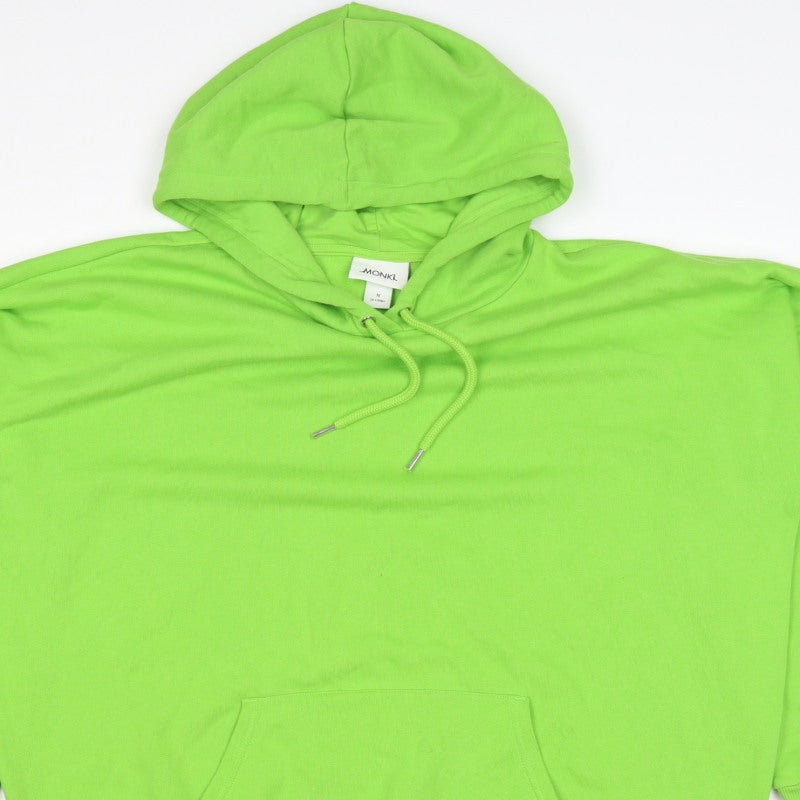Monki Women Green UK 12 Pullover Hoodie Drawstring Pocket