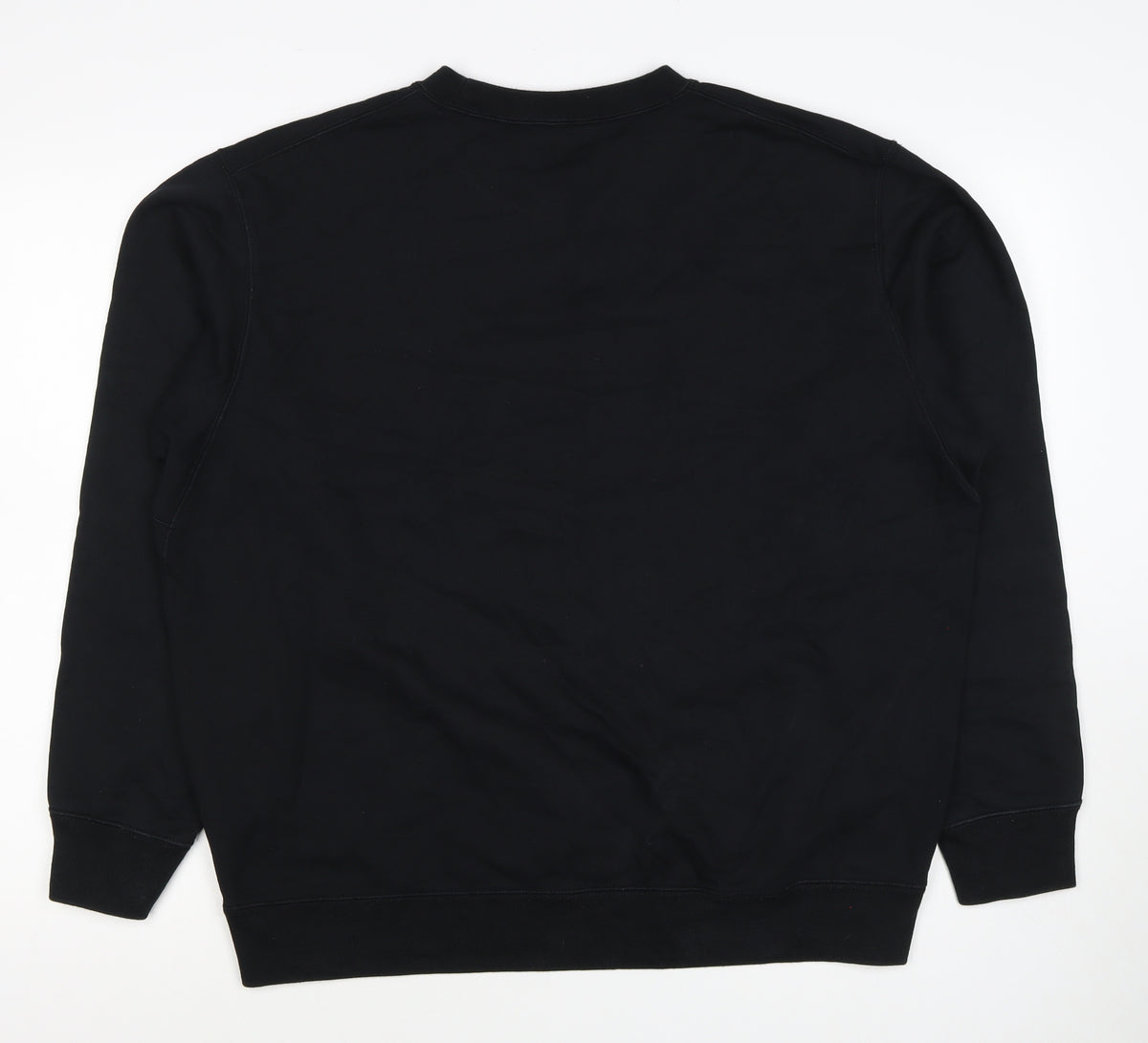 UNIQLO Unisex Black L Pullover Crew Neck Cotton Sweatshirt