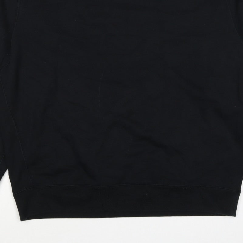 UNIQLO Unisex Black L Pullover Crew Neck Cotton Sweatshirt