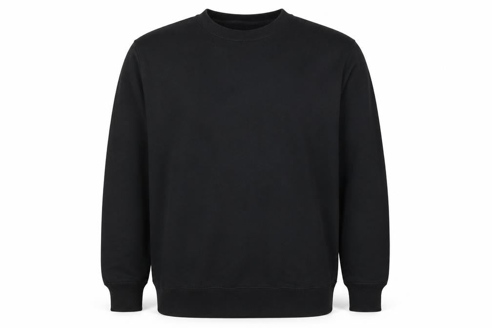 UNIQLO Unisex Black L Pullover Crew Neck Cotton Sweatshirt