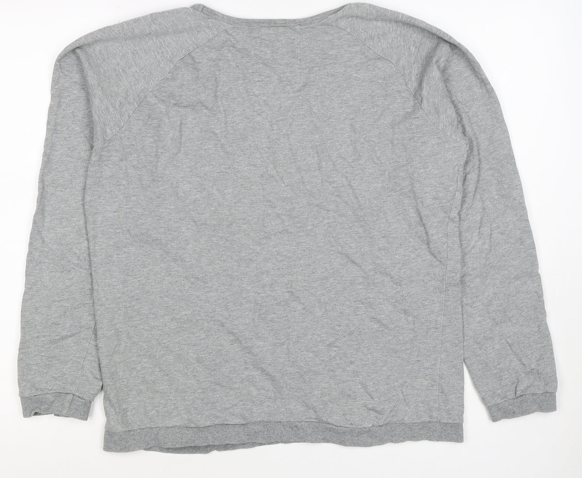 Seasalt Cornwall Women Grey UK 14 Pullover Sweatshirt Nautical Print