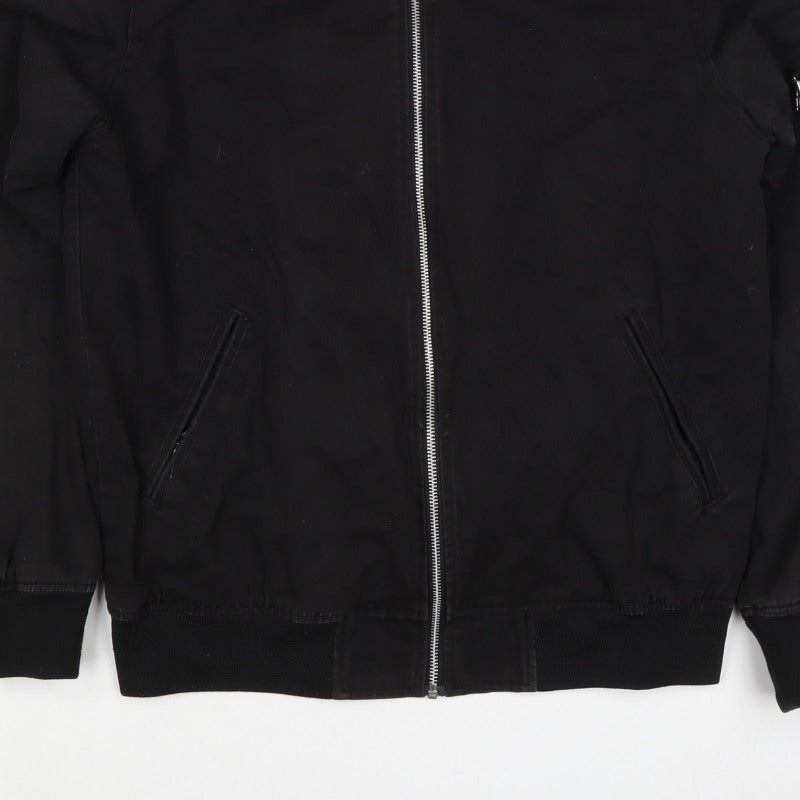 ASOS Men’s Black M Cotton Bomber Jacket Full Zip Lined