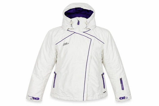 No Fear Women’s White Purple Ski Jacket Hooded Padded UK 10