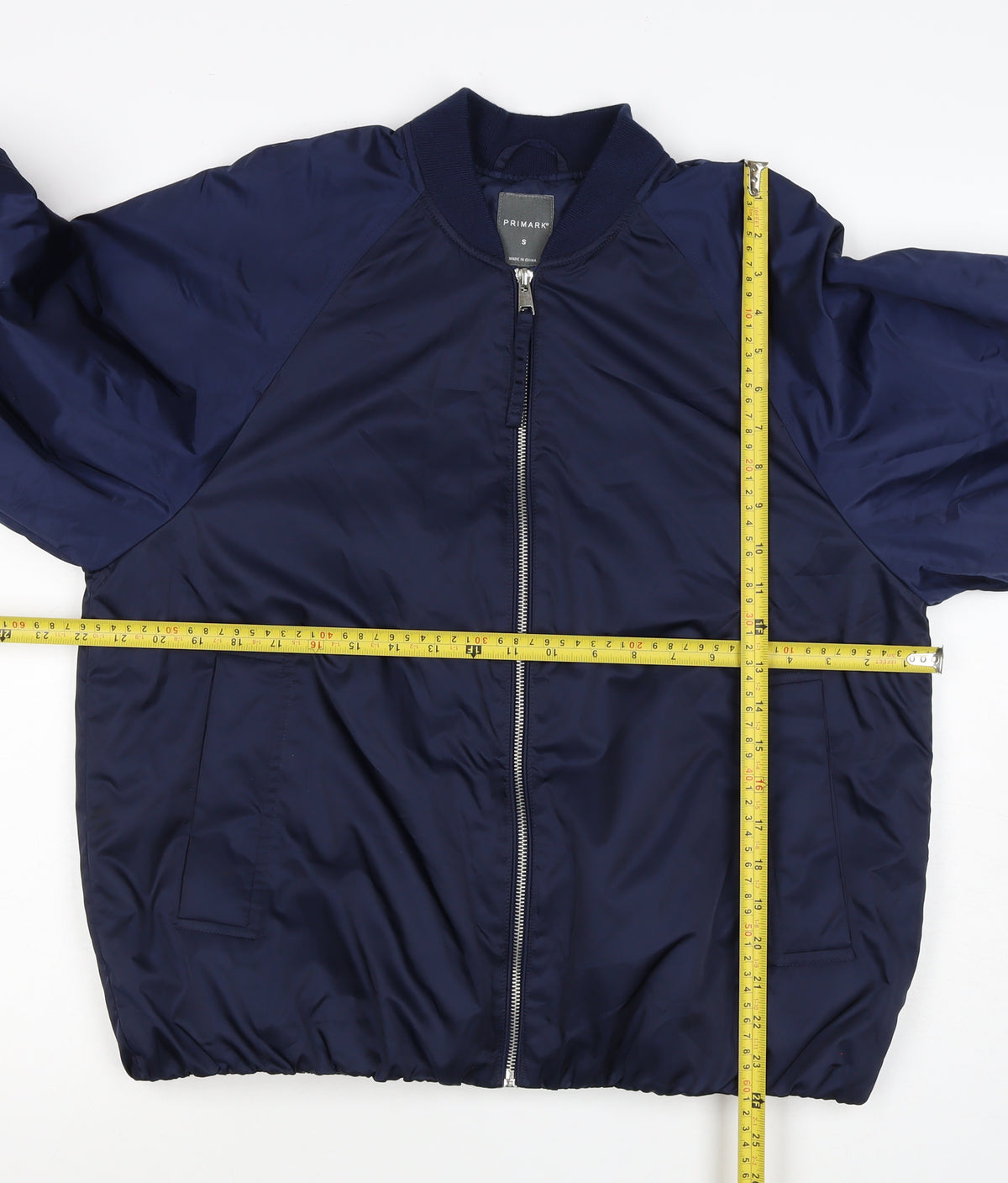 Primark Women’s Navy Blue S Bomber Jacket Zip Pockets