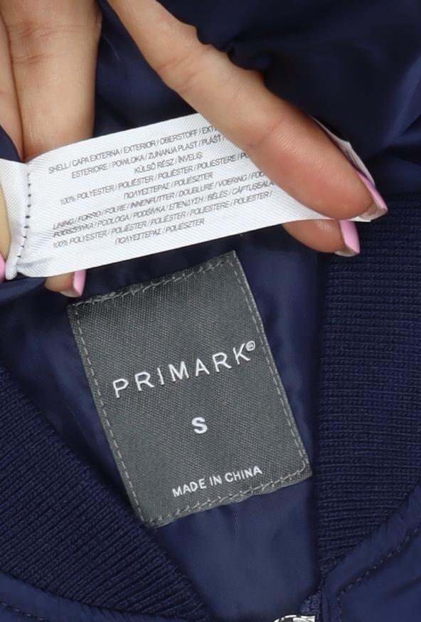 Primark Women’s Navy Blue S Bomber Jacket Zip Pockets