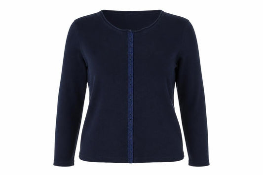 Next Women’s Navy Blue UK 16 Button Front Long Sleeve Cardigan