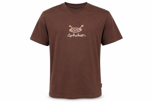 Quiksilver Mens Brown M Graphic Print Crew Neck Short Sleeve T-Shirt