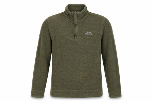 Weird Fish Men’s Green M 1/4 Zip High Neck Textured Sweatshirt