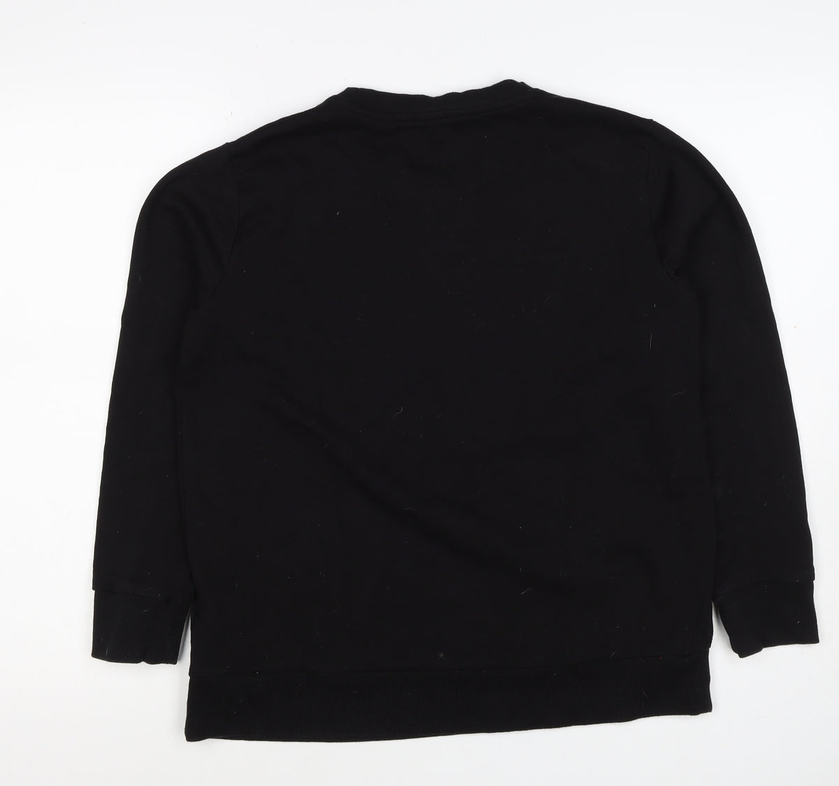 DKNY Jeans Women’s Black S Sequin Logo Crew Neck Pullover Sweatshirt