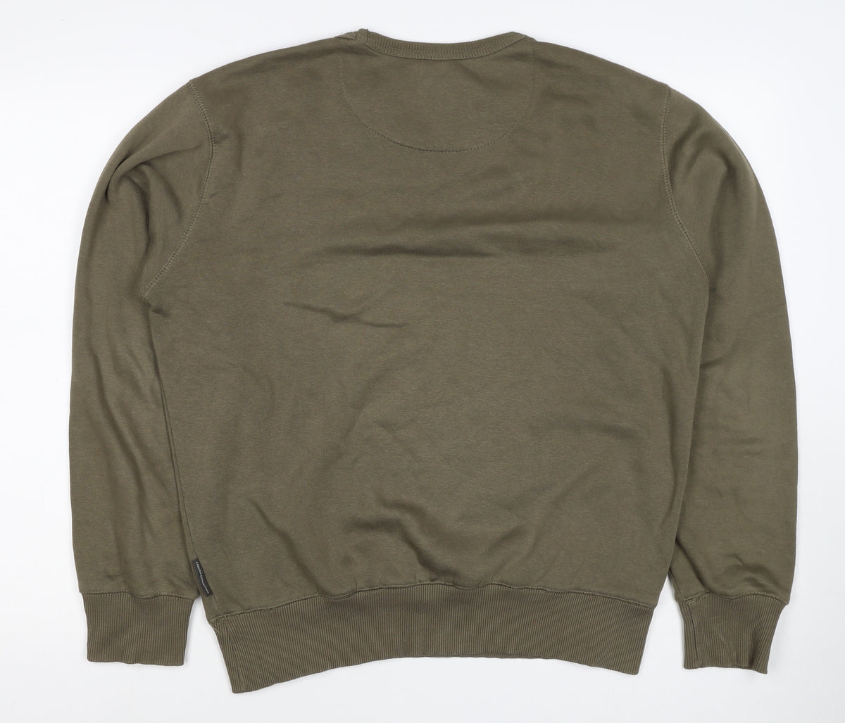 French Connection Men Green M Pullover Crew Neck Sweatshirt Logo