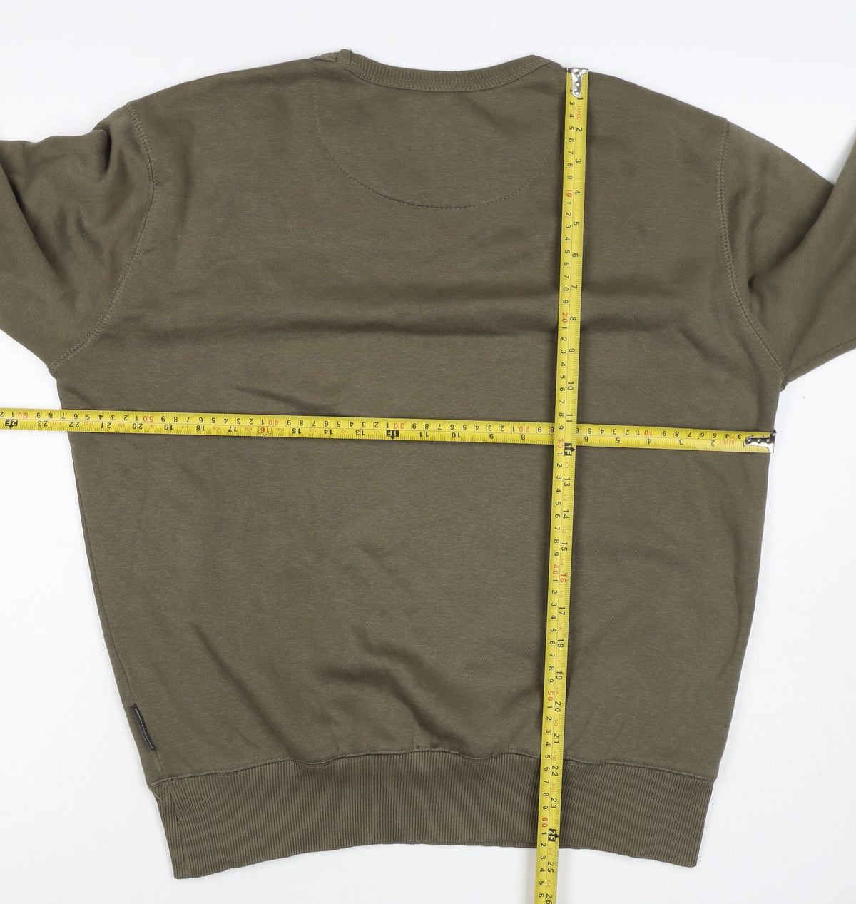 French Connection Men Green M Pullover Crew Neck Sweatshirt Logo