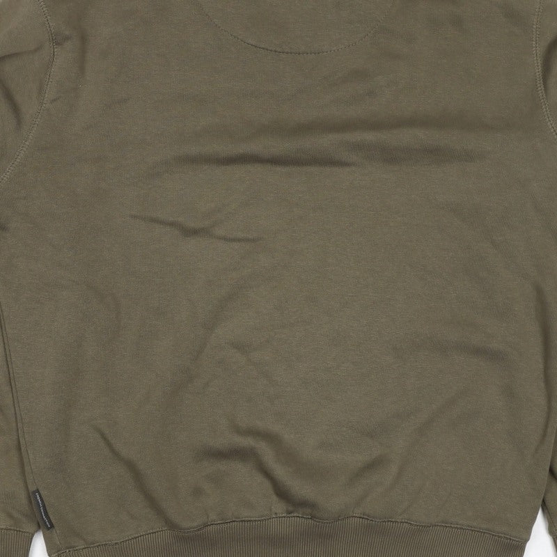 French Connection Men Green M Pullover Crew Neck Sweatshirt Logo