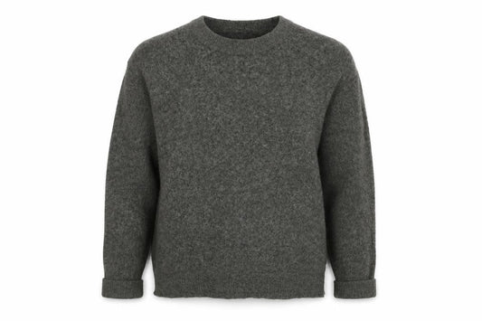AllSaints Women’s Grey M Wool Alpaca Crew Neck Long Sleeve Jumper