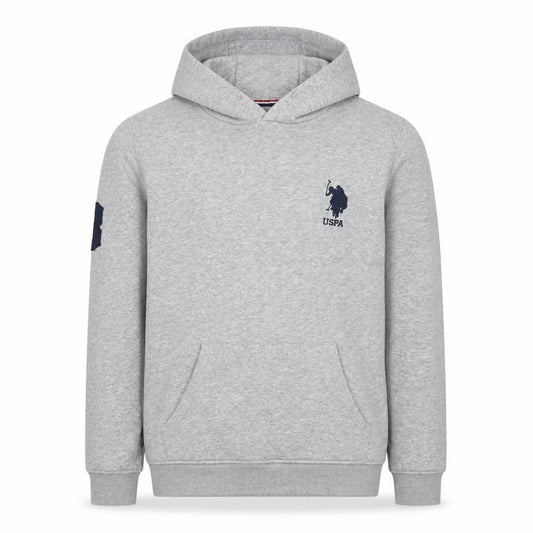 U.S. Polo Assn. Boys Grey 14-15 Years Pullover Logo Hoodie