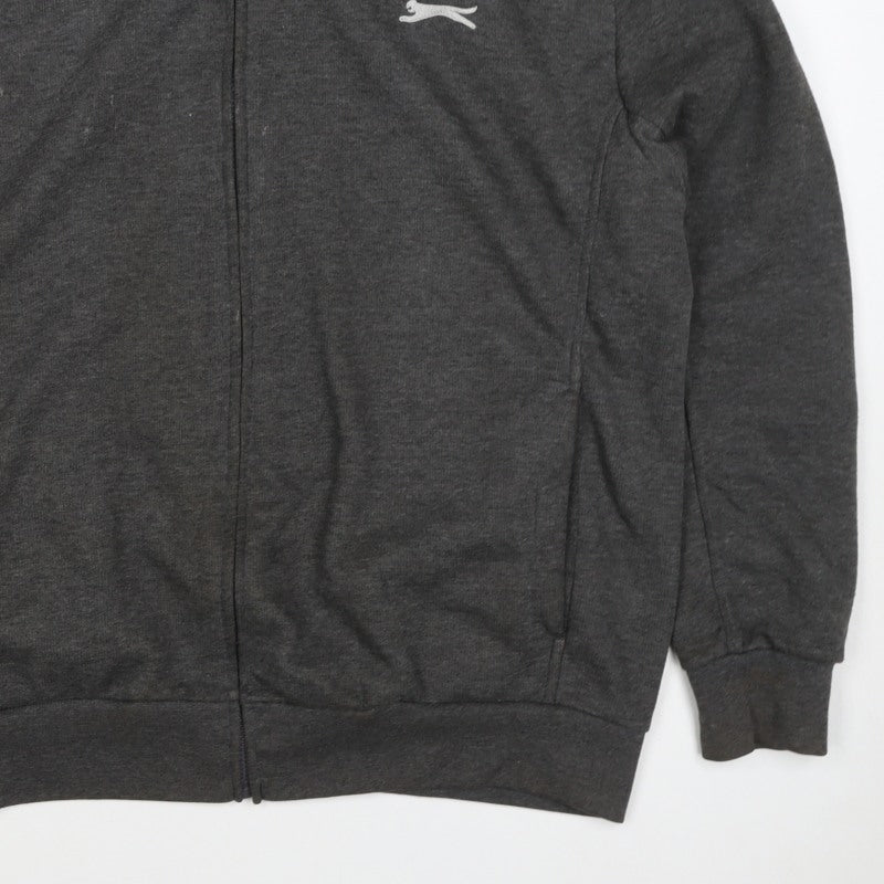 Slazenger Men's Grey XL Full Zip Logo Sweatshirt High Neck
