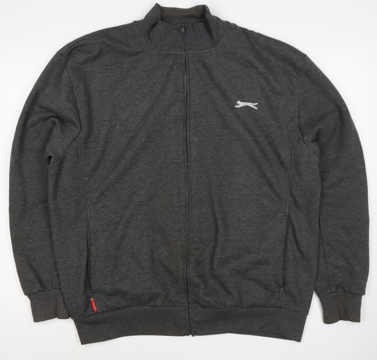 Slazenger Men's Grey XL Full Zip Logo Sweatshirt High Neck