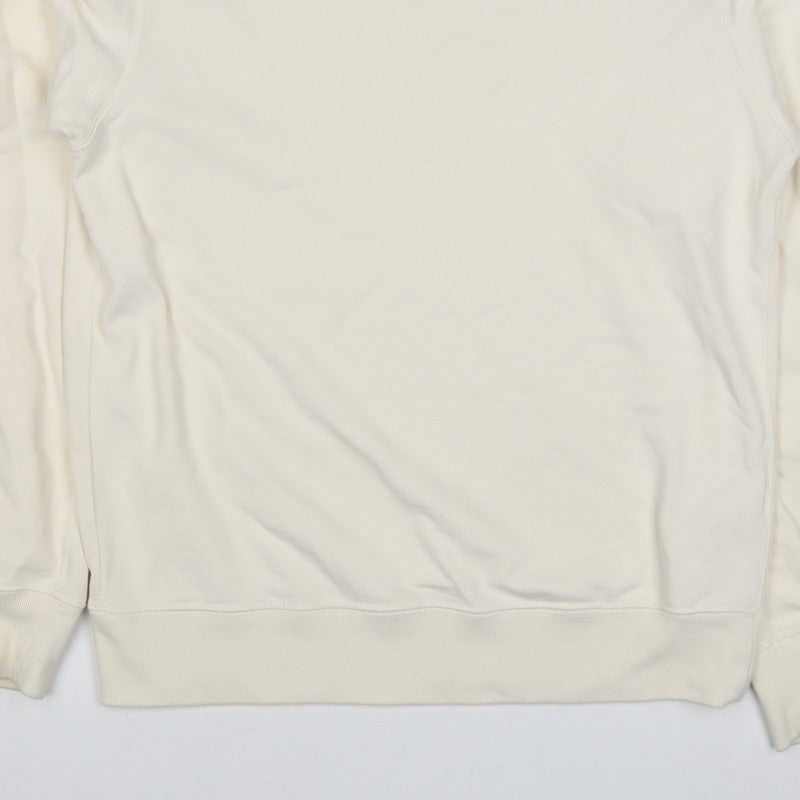 Uniqlo Men’s Ivory S Crew Neck Cotton Pullover Sweatshirt