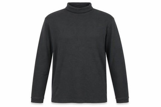 FSBN Mens Grey XL Slim Fit Roll Neck Long Sleeve T-Shirt