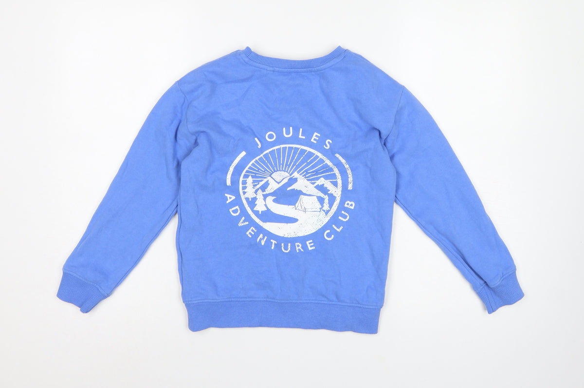 Joules Boys Blue 9 Years Pullover Sweatshirt Adventure Graphic Cotton