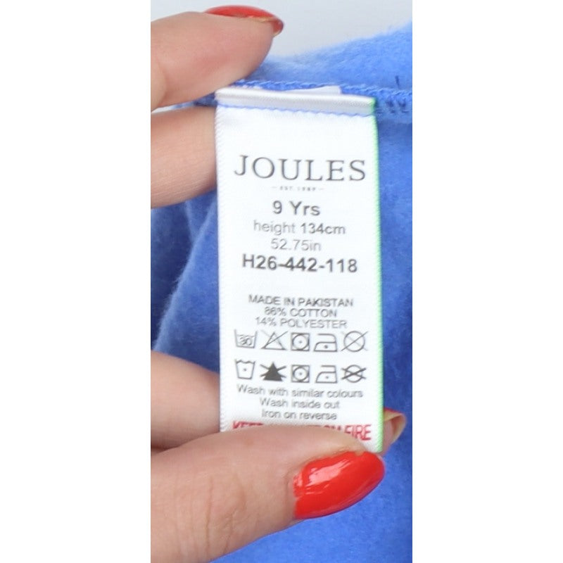 Joules Boys Blue 9 Years Pullover Sweatshirt Adventure Graphic Cotton
