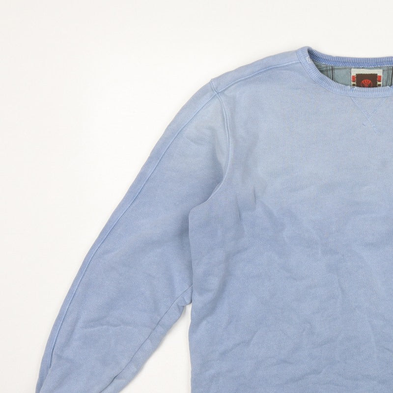 Fat Face Men’s Blue M Crew Neck Cotton Pullover Sweatshirt Logo