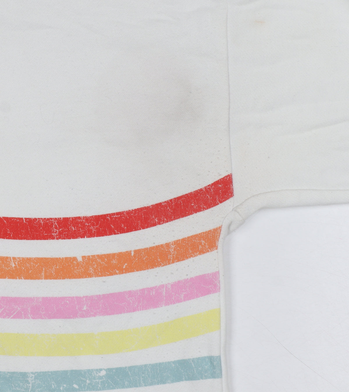 Next Women White Rainbow Stripe Graphic Pullover Sweatshirt UK 14