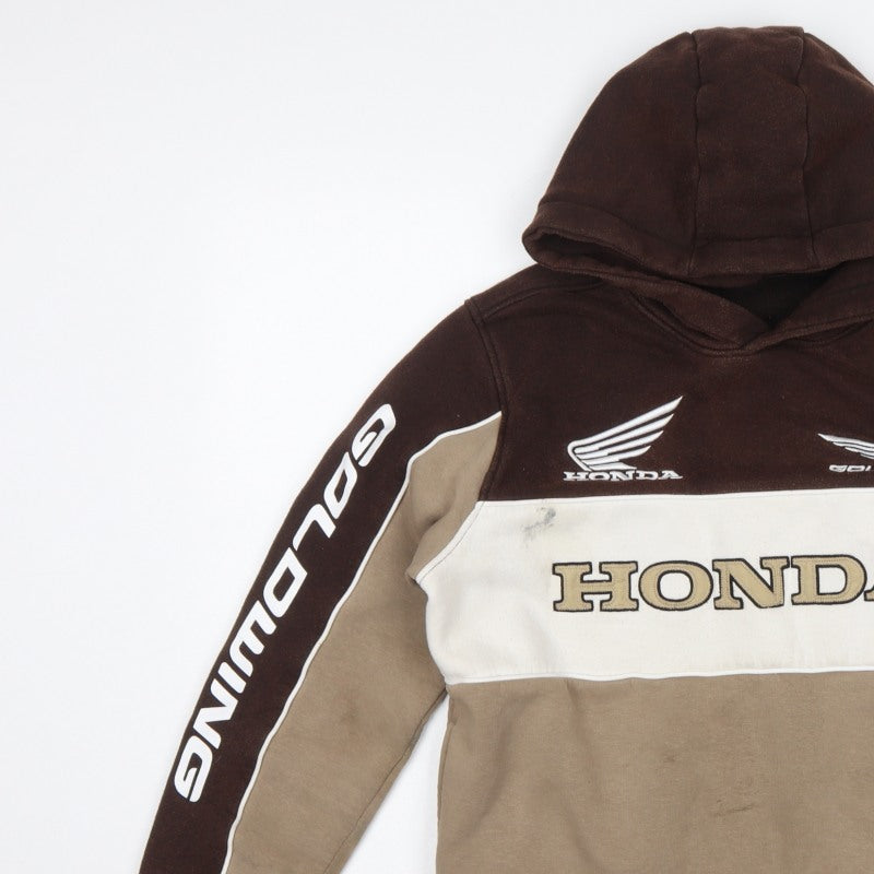 Honda Goldwing Men’s Brown XS Pullover Hoodie Motorcycle Graphic