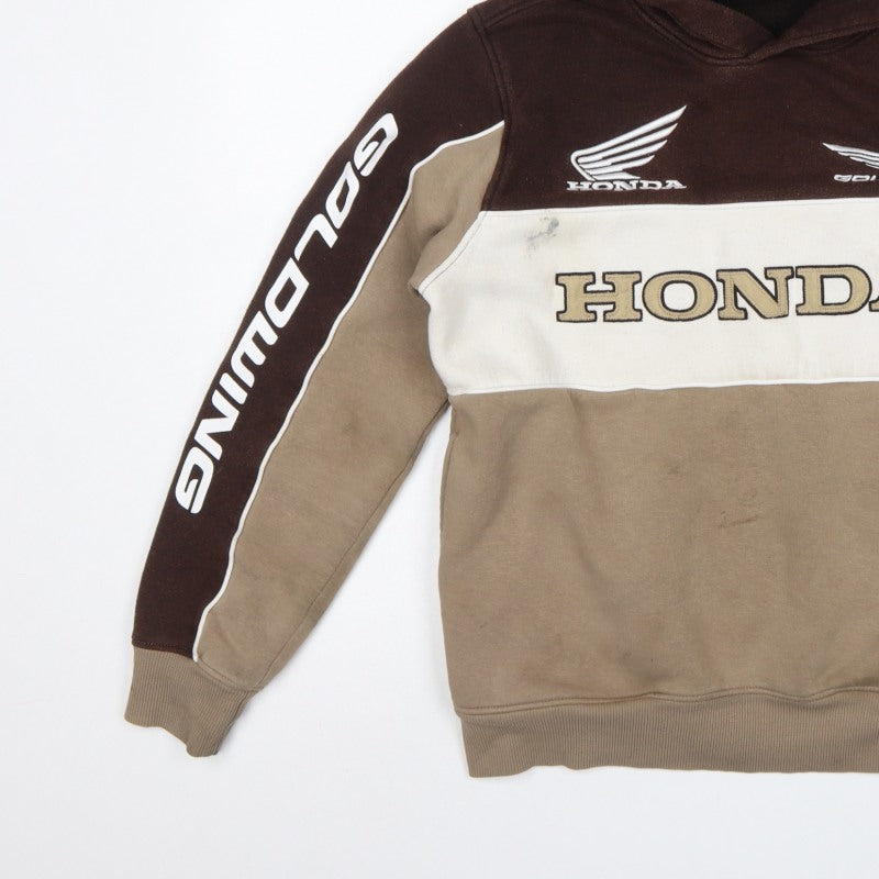 Honda Goldwing Men’s Brown XS Pullover Hoodie Motorcycle Graphic