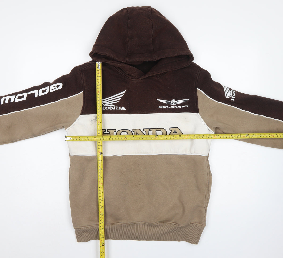 Honda Goldwing Men’s Brown XS Pullover Hoodie Motorcycle Graphic