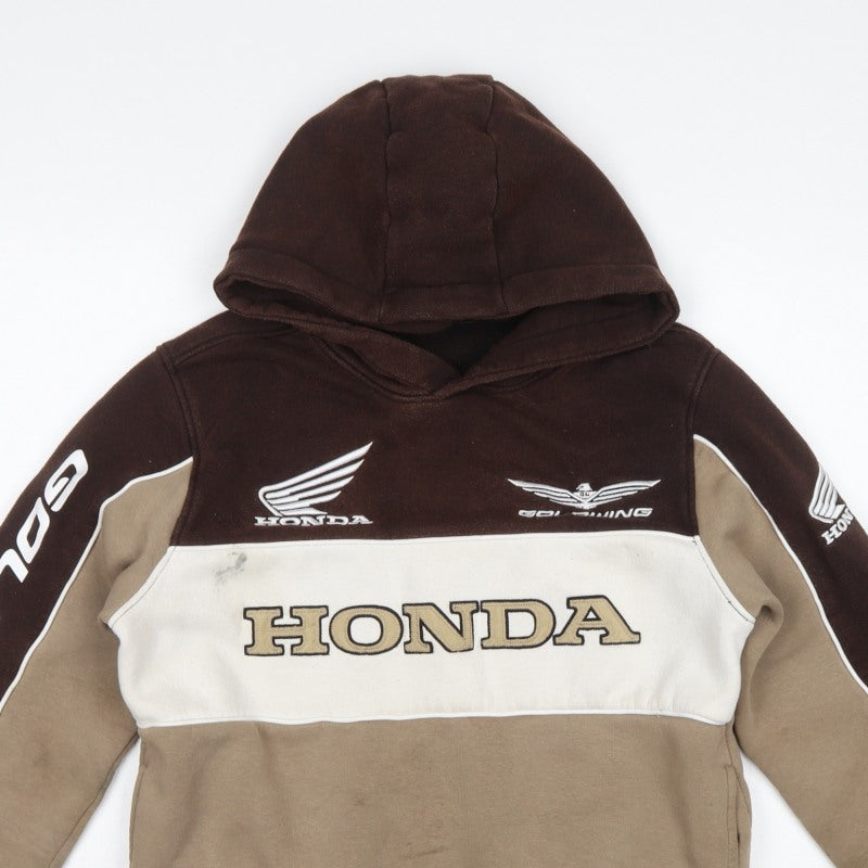 Honda Goldwing Men’s Brown XS Pullover Hoodie Motorcycle Graphic