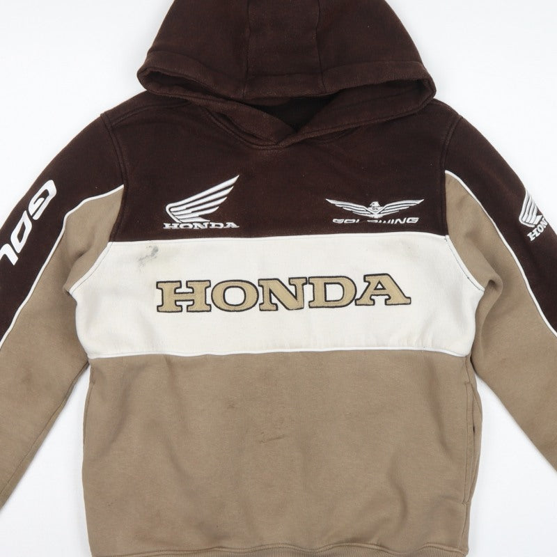 Honda Goldwing Men’s Brown XS Pullover Hoodie Motorcycle Graphic