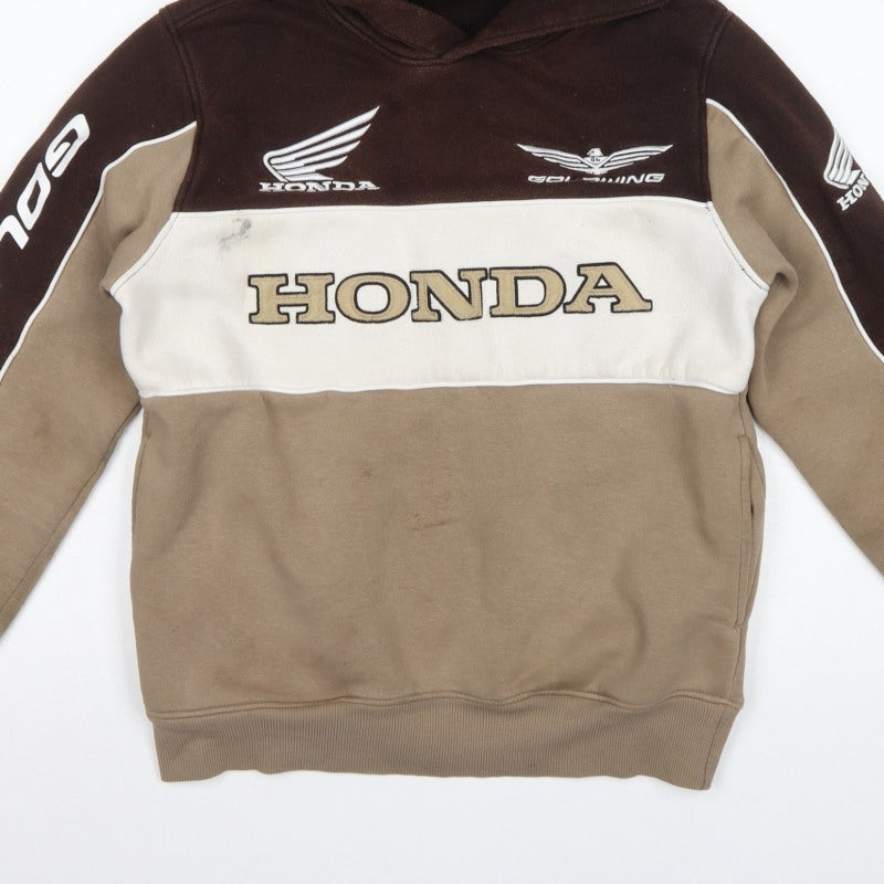 Honda Goldwing Men’s Brown XS Pullover Hoodie Motorcycle Graphic