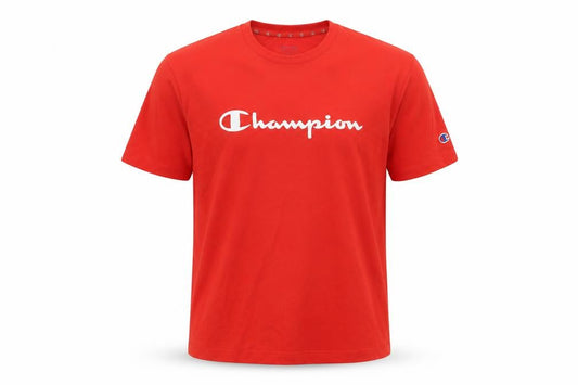 Champion Men's Red M Classic Logo Graphic Print Crew Neck T-Shirt